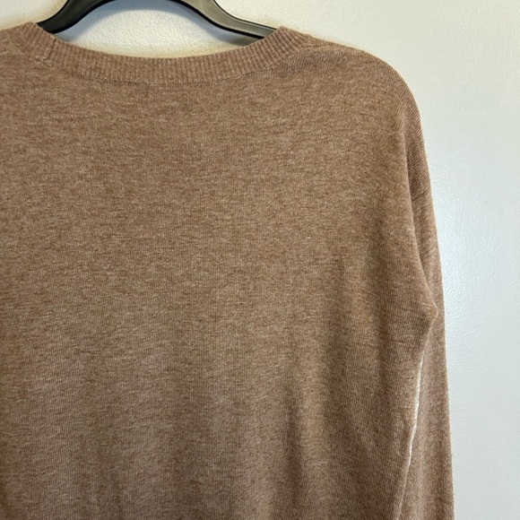 NWOT J. CREW Needle Punch Lace Wool Blend Crewneck Sweater brown cream size XXS - Picture 13 of 14